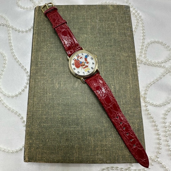 Vintage Glitter Dial Santa Watch